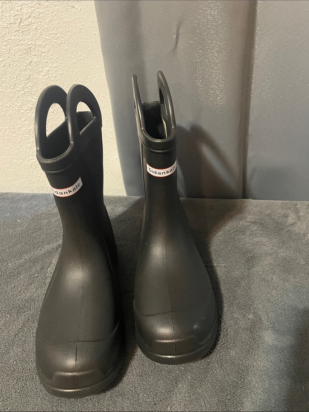 Kids Black Waterproof Pull-On Boots